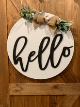 Load image into Gallery viewer, HELLO - Wood Door Hanger