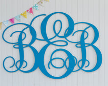 Load image into Gallery viewer, Wood Monogram 3 Initials