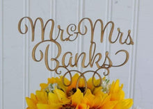 Load image into Gallery viewer, Wood Cake Topper-Mr. and Mrs.