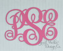 Load image into Gallery viewer, Wood Monogram 3 Initials