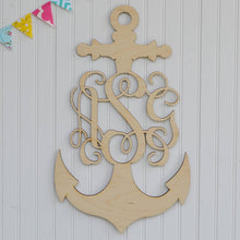 Load image into Gallery viewer, Wood Monogram 3 Initials-Anchor