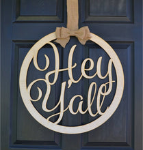 Load image into Gallery viewer, Wood Door Hanger- Hey Yall