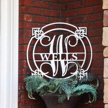Load image into Gallery viewer, Wood Monogram Door Hanger