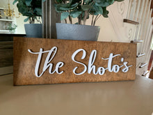Load image into Gallery viewer, Family Last Name Sign
