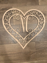 Load image into Gallery viewer, Initial Heart Door Hanger