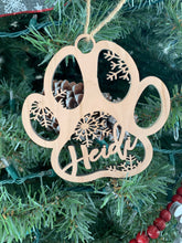 Load image into Gallery viewer, Dog Name Christmas Ornament
