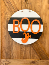 Load image into Gallery viewer, Boo Wood Door Hanger| Halloween Door Hanger