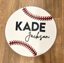 Load image into Gallery viewer, Baseball Nursery | Nursery Name Sign | Toddler Sign | Above Crib