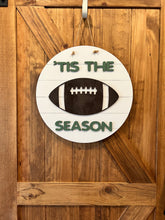 Load image into Gallery viewer, Tis the Season Football Wood Door Hanger