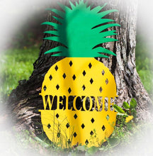 Load image into Gallery viewer, Wood Door Hanger-Pineapple Welcome