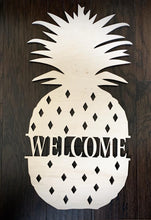 Load image into Gallery viewer, Wood Door Hanger-Pineapple Welcome