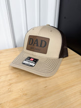 Load image into Gallery viewer, Dad custom monogram name hat personalized Father’s Day godt ihat custom kid hat with name hat leather patch hat SnapBack hat
