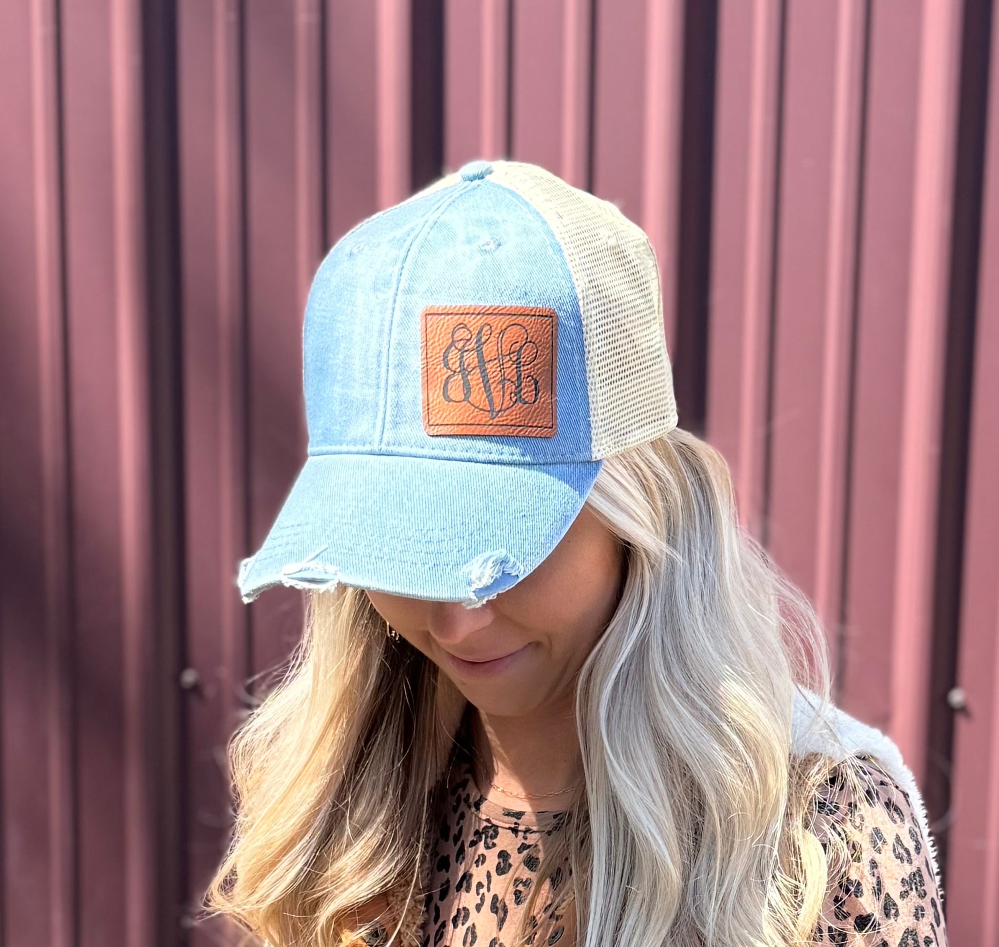 Womens custom monogram name hat personalized ihat custom kid  display picture 2