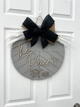 Load image into Gallery viewer, Last Name Front door wreath|front door hanger for spring
