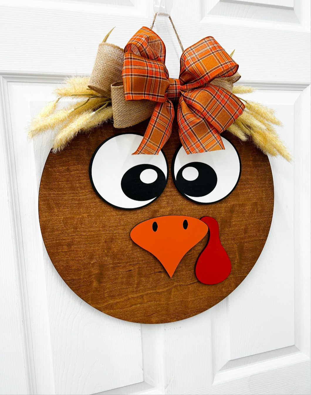 Turkey Wood Door Hanger| fall wood wreath | pumpkin fall door decor Thanksgiving decor