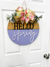 Load image into Gallery viewer, Hello Spring Front door wreath|front door hanger for spring
