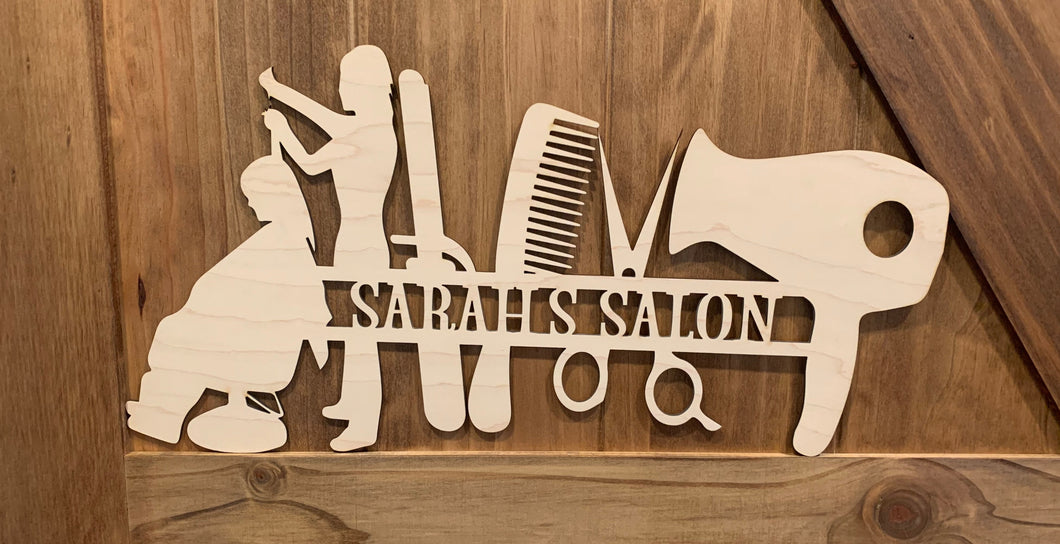 Personalized Beauty Shop Sign